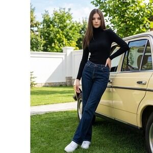 Signature by Levi Strauss & Co Womens At Waist Bootcut JeansDark Wash Blue 32x30